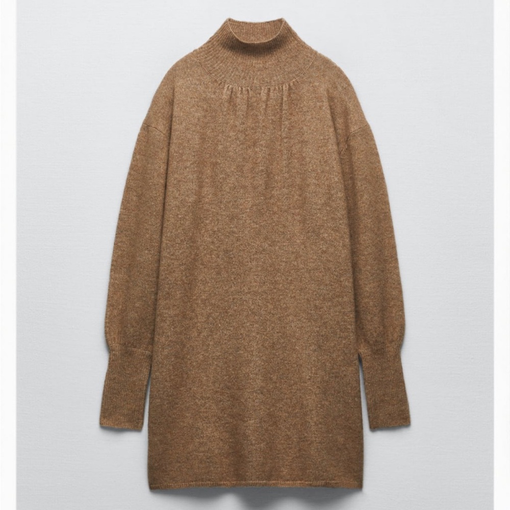 Zara Brown Sweater Dress size L